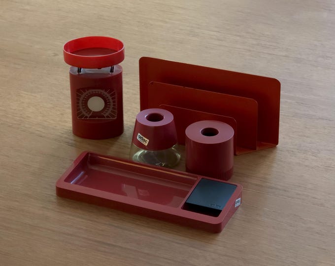 Space Age Design 5-Piece Curated Desk Set • Arlac, VMF & Waymaster Office Accessories.