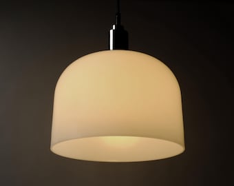 Raak Amsterdam Opaline Acrylic Dome Pendant Lamp, Space Age Design, Holland, 1970s.