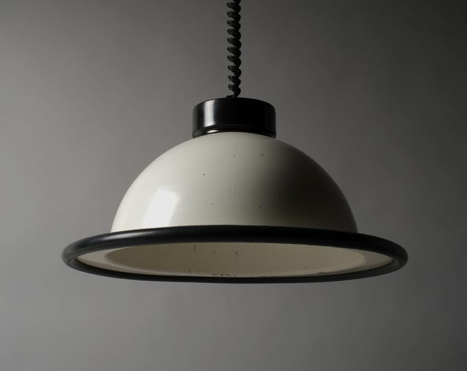 Martinelli Luce Model 1831 Pendant Lamp by Elio Martinelli, 1962 Italian Mid Century Modern.
