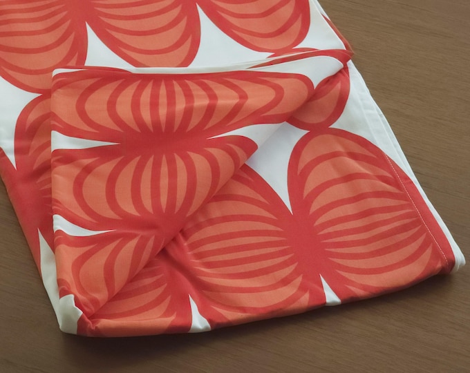 Rare Vintage 2007 IKEA 'Tyglösa' Fabric by Anna Salander • Red & Orange Geometric Canvas.