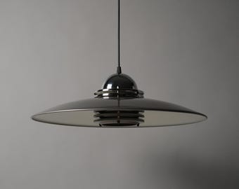 Belid T1390 Pendant Lamp by Jan Eskil Eskilsson, UFO Saucer, 1980s Swedish Modern Lighting.