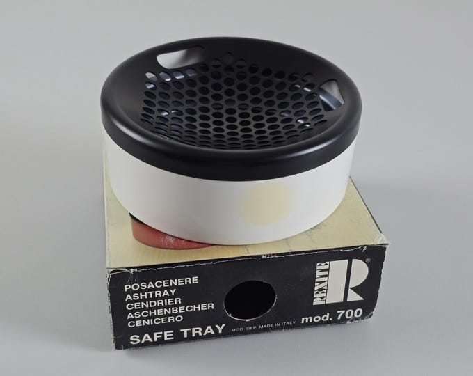 1980s New In Box Vintage REXITE 700 Safe Tray Ashtray By Studio Erre - Italian Modernist Home Decor & Accents.