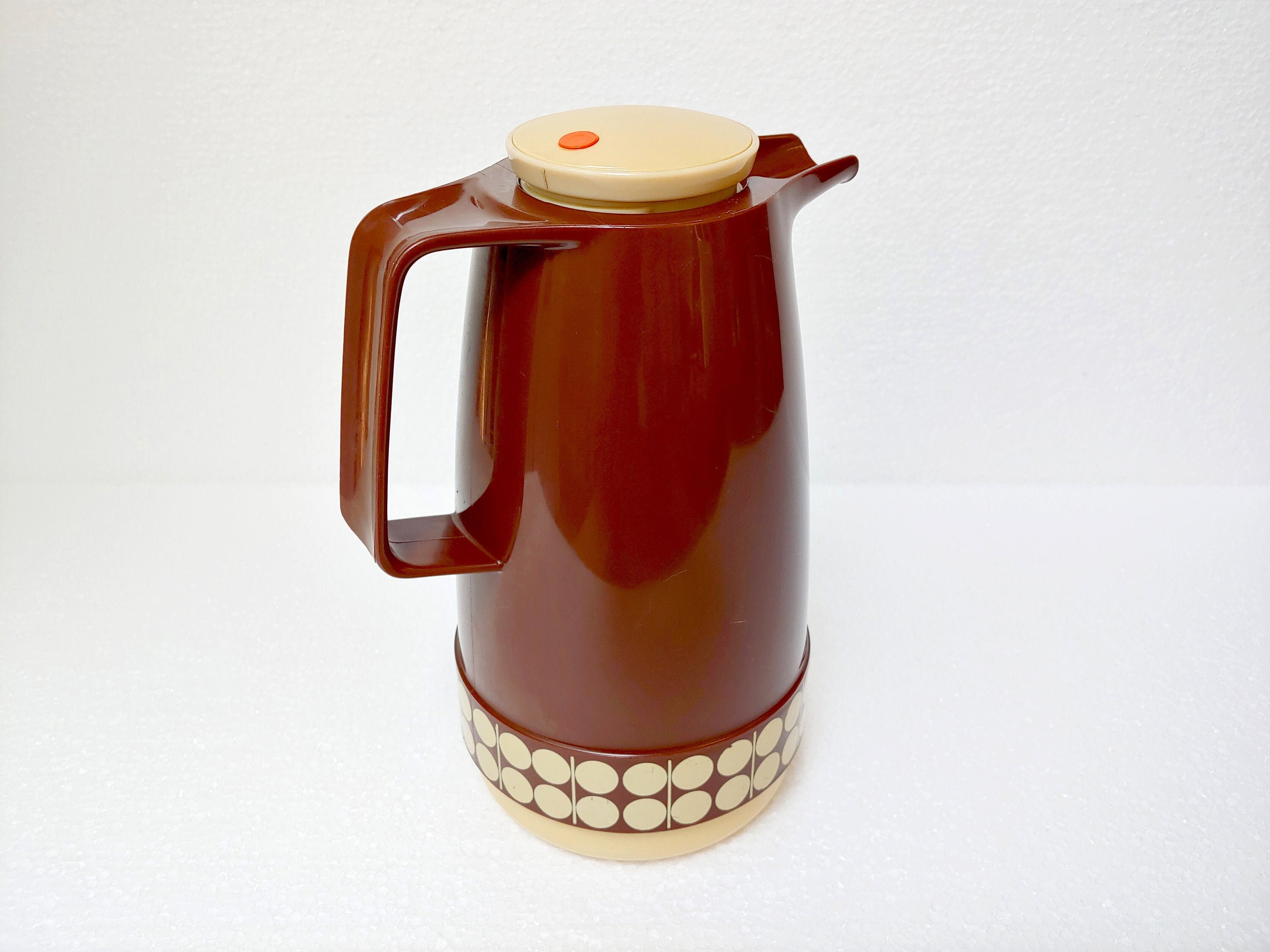 Space Age Design Vintage Brown Plastic Thermos Rotpunkt Flask Hot