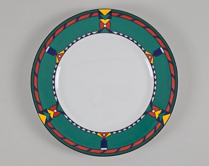 Postmodern Design - Vintage Set Of 4 KAHLA Ceramic Dishes With Memphis Style Motifs - Retro Ceramics & Tableware - Germany, 1980s.