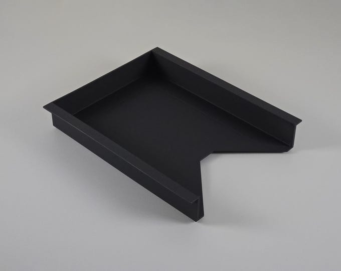1999 Vintage HELIT Desktop Range Soft-Touch Black Desk Tray by Foster & Partners.