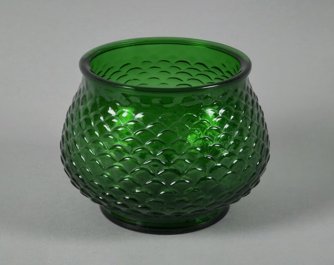 Vintage 1960s E. O. Brody Co. Emerald Green Glass Planter, Vase.