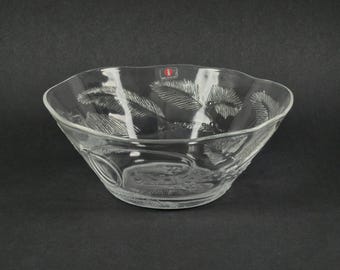 Iittala Pioni (Peony) Art Glass Bowl by Oiva Toikka, Finland, 1970s.