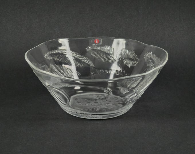 Iittala Pioni (Peony) Art Glass Bowl by Oiva Toikka, Finland, 1970s.