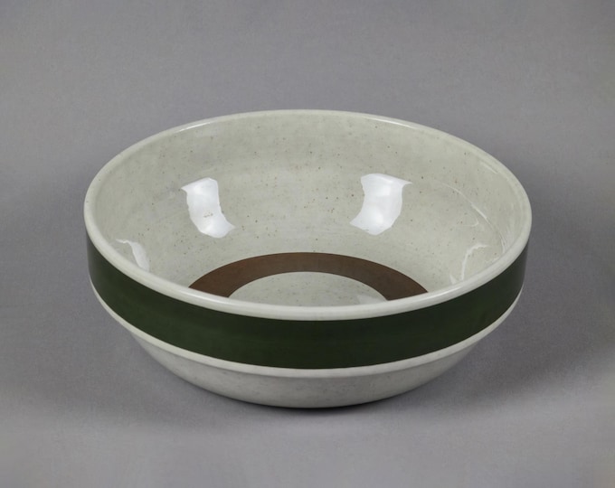 1970s Egersund Norway Space Age Design Striped Ceramic Bowl.