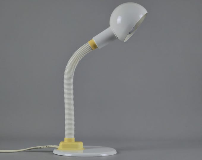 Vintage '97 Postmodern Industrial Gooseneck Desk Lamp By Brilliant Leuchten.