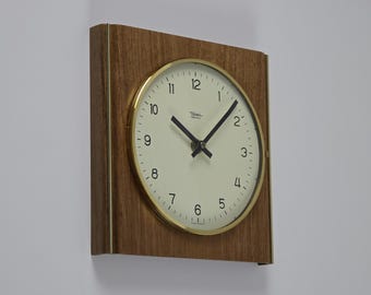 Vintage 1960s Diehl 'Electro' Wall Clock, New Old Stock, Space Age German Design.