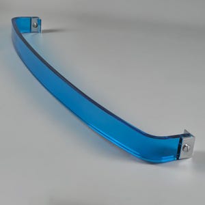 Vintage Guzzini Towel Rail: Blue Acrylic Space Age Bathroom Decor