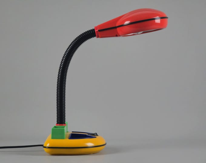 1980s Memphis Design Desk Lamp By Kyoji Tanaka For Rabbit Tanaka, Japan.