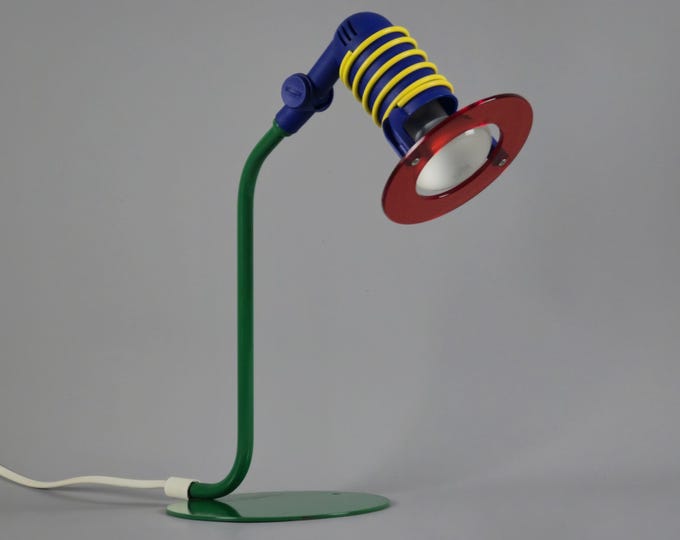 Retro 90s Postmodern ESTO Memphis Design Spiral Table Lamp.
