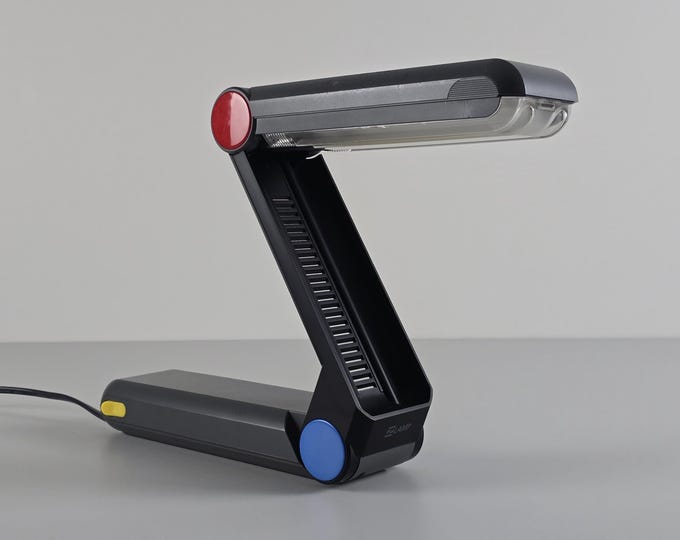 Memphis Design - Vintage PHILIPS Z-Lamp Foldable Table Lamp FGG 200 - Vintage Postmodern Desk Lamp - Holland, 1980s.