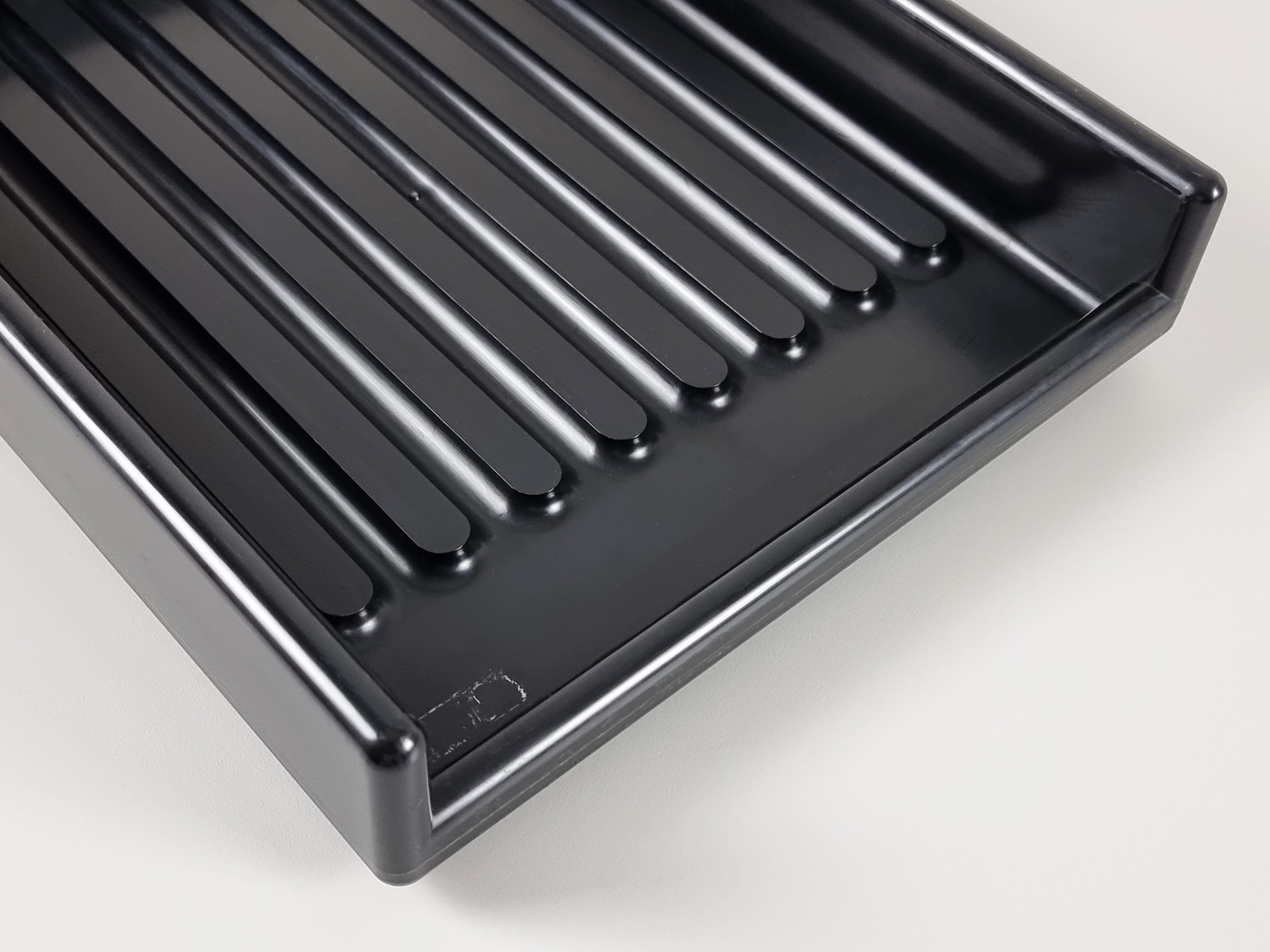 Space Age Design - Vintage HELIT #61094 Black Plastic Desk Tray
