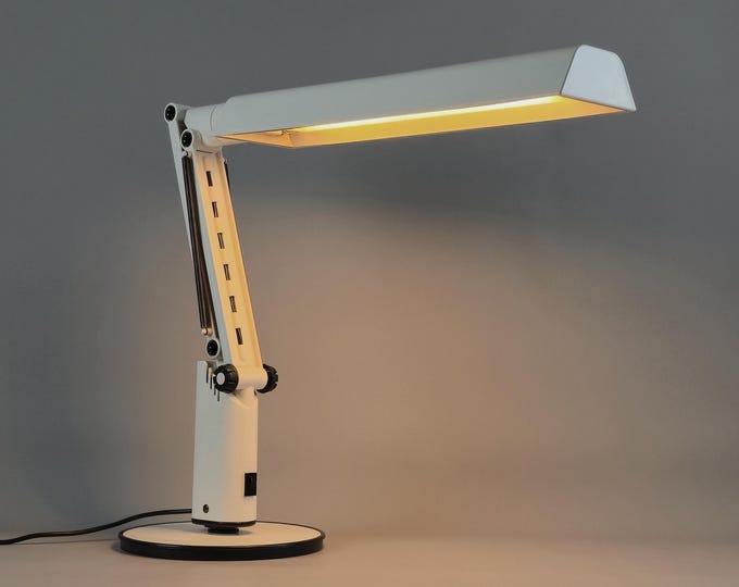 1970s Vintage FAGERHULTS BELYSNING Lucifer Desk Lamp By Tom Ahlström and Hans Ehrich of A&E Design — Swedish Space-Age Table Lamp.