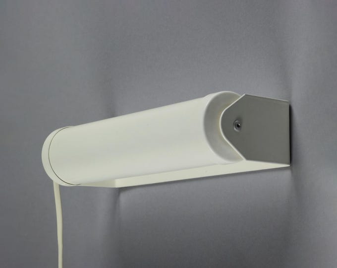 Vintage 1980s G&G Off-White Metal Wall Light Fixture By Gérard Gossé.