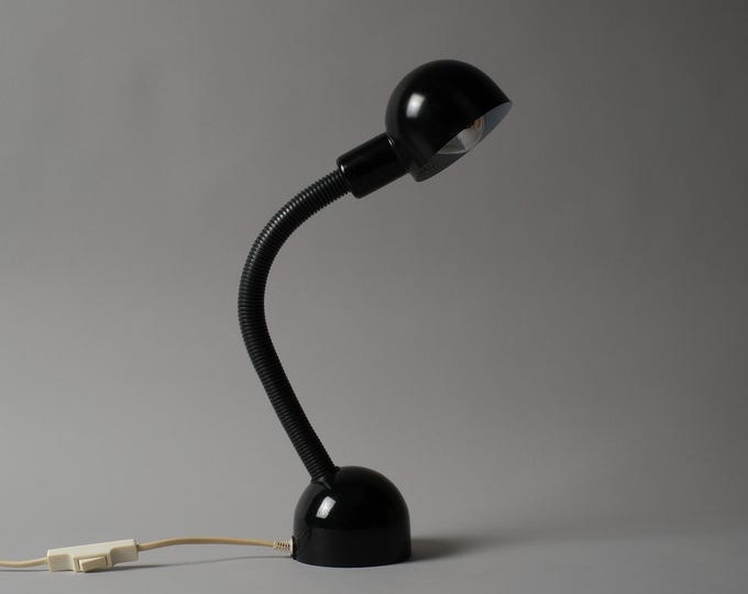 Happylight Holland Gooseneck Desk Lamp, 1980s Industrial Design, Adjustable Task Light.