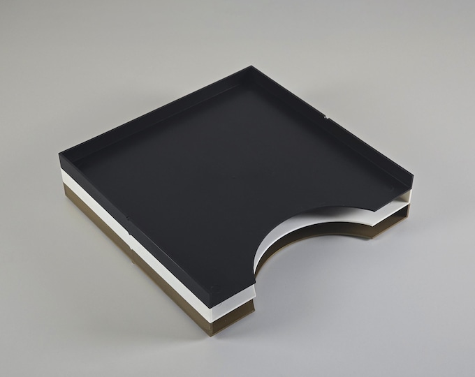 Space Age Design - Set Of 3 Vintage TICO DBGM Audiograph LP Record Holders, Storage Trays -  Plastic Record Holders - Germany, 1970s.