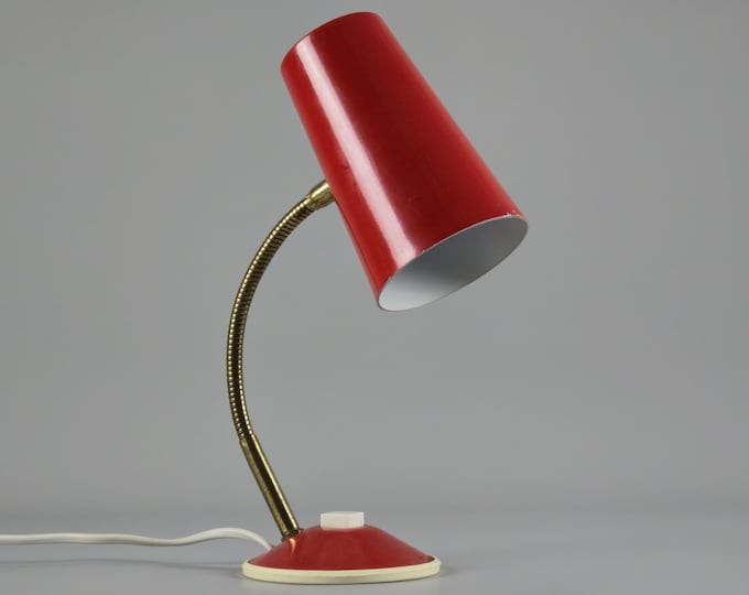 1950s Mid-Century Modern Italian Gooseneck Desk Light.