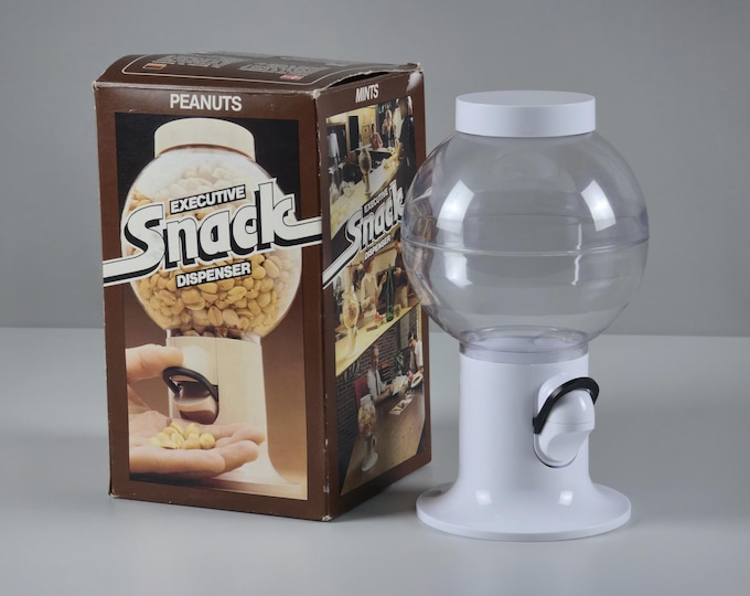 New In Box 1980s Vintage "Executive Snack Dispenser" By Iwan B. Jensen For Termotex Denmark • Scandinavian Space Age Plastic Design.