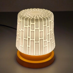 Space Age Design - Vintage Ceiling Light Fixture With Yellow Plastic Base And Milk-Glass Textured Shade - Mid-Century Lamp - Holland, 1970s.