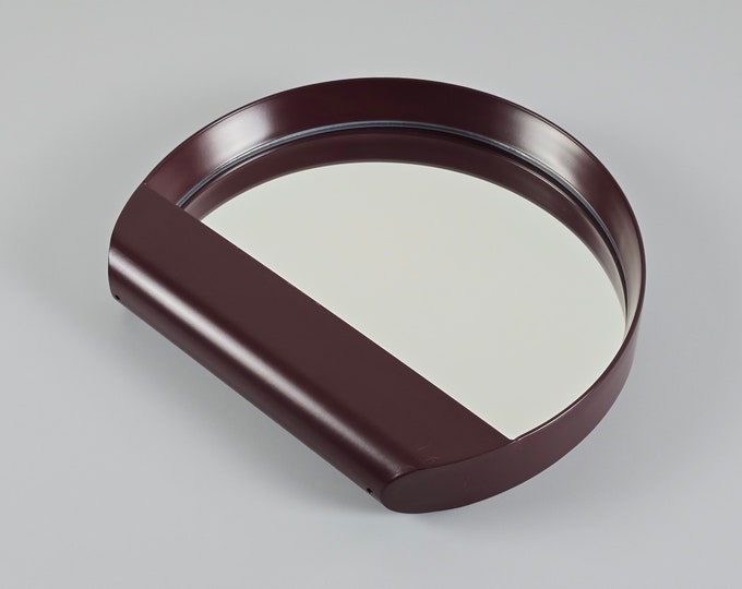 2004 Modern IKEA Ypperlig Burgundy Metal Wall Mirror, Designed By HAY For IKEA.