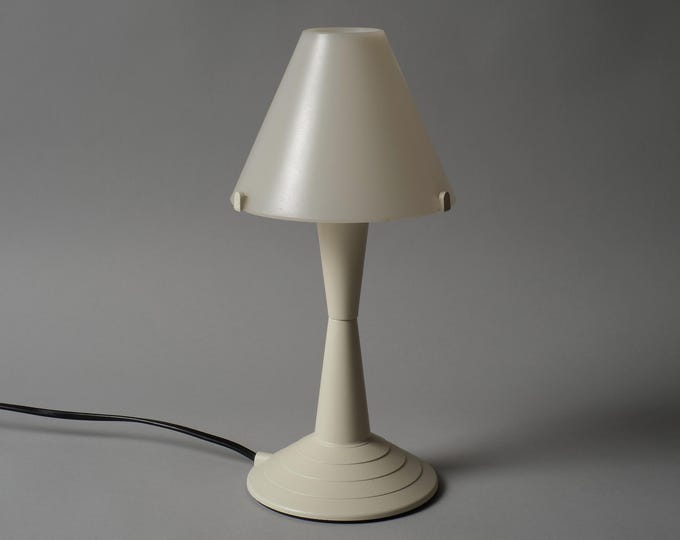Veneta Lumi Lulù Table Lamp, Beige ABS, Postmodern, Italy, 1980s.
