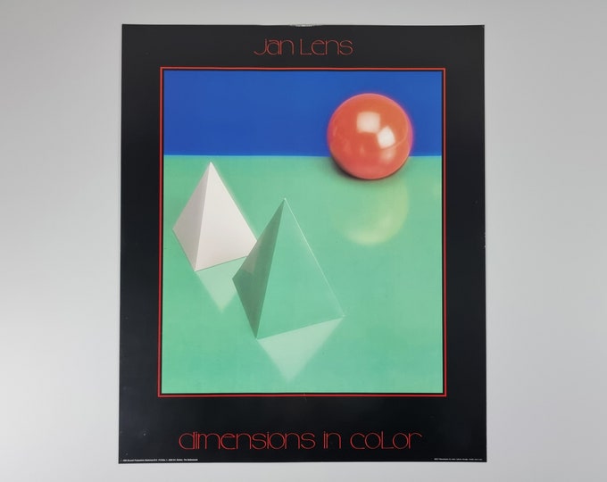 Postmodern Design - Vintage Art Print, Poster, Dimensions In Color By Jan Lens - Holland, 1985.