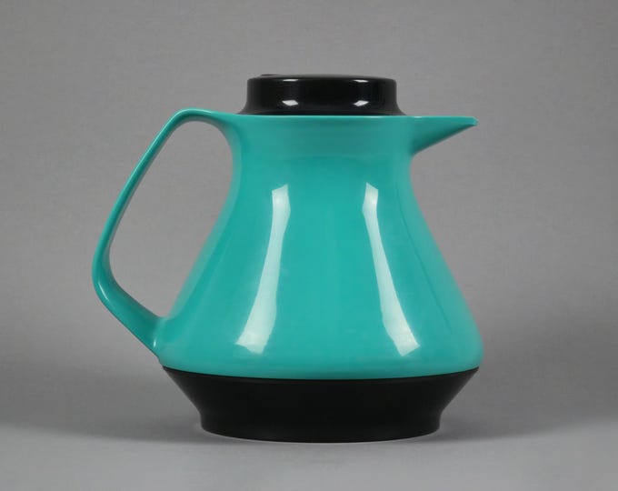 1970s Space Age Design Dr. Zimmermann Rotpunkt Aqua-Blue Plastic Vacuum Flask.
