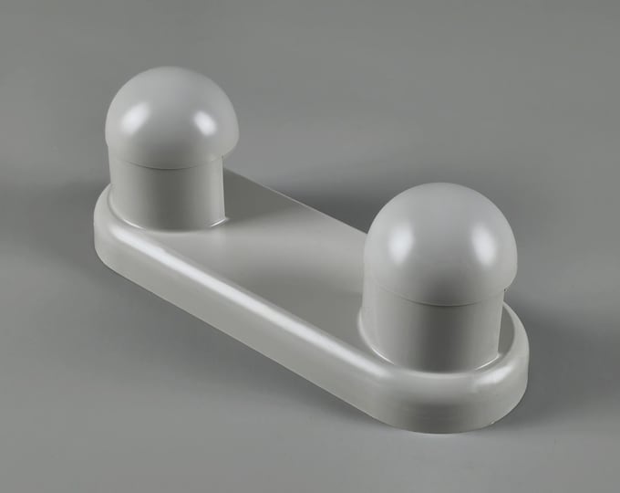 New In Box - 1970s Vintage ALLIBERT Serie Europa Grey Plastic Bathroom Wall Hooks - Vintage Bathroom Accessories - France.