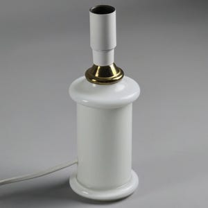1981 Vintage HOLMEGAARD Apotek Opaline Glass Lamp Base By Sidse Werner — Danish Modern Lighting.