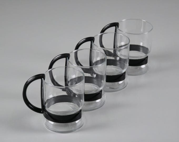 Vintage 1990s Set Of 4 Vintage RANDWYCK Classic Mugs, Coffee Cups Set • Retro Dutch Coffee Cups.