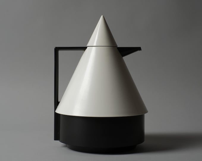 EMSA Rio Vacuum Flask, Black and White, Postmodern, West Germany, 1980s.