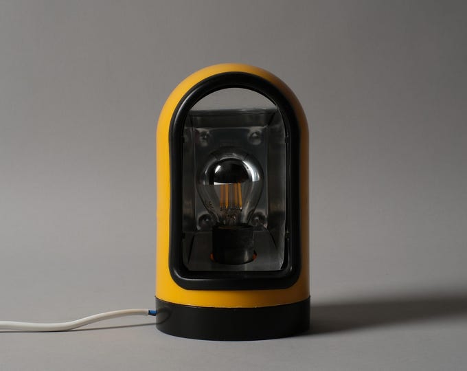 Fagerhults Granat 1970s Vintage Space Age Table and Wall Lamp, Sweden.