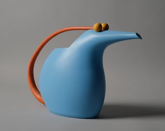 Vintage Playful Mouse-Shaped Plastic, 1970s Space Age Design. Watering Can.