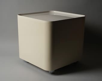 Collezioni Longato Padova Dime Storage Side Table, Marcello Siard, Beige, Italy, 1970s.