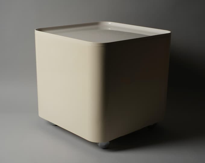 Collezioni Longato Padova Dime Storage Side Table, Marcello Siard, Beige, Italy, 1970s.