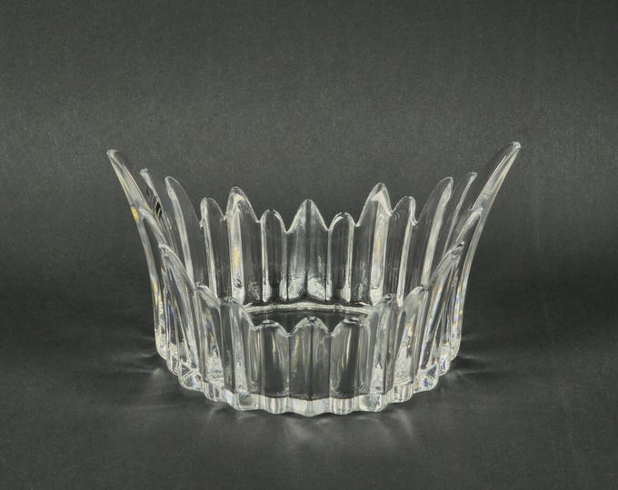 1970s Swedish Mid-Century Crystal Bowl 'Crown' By Bengt Edenfalk For Skruf Glasbruk.