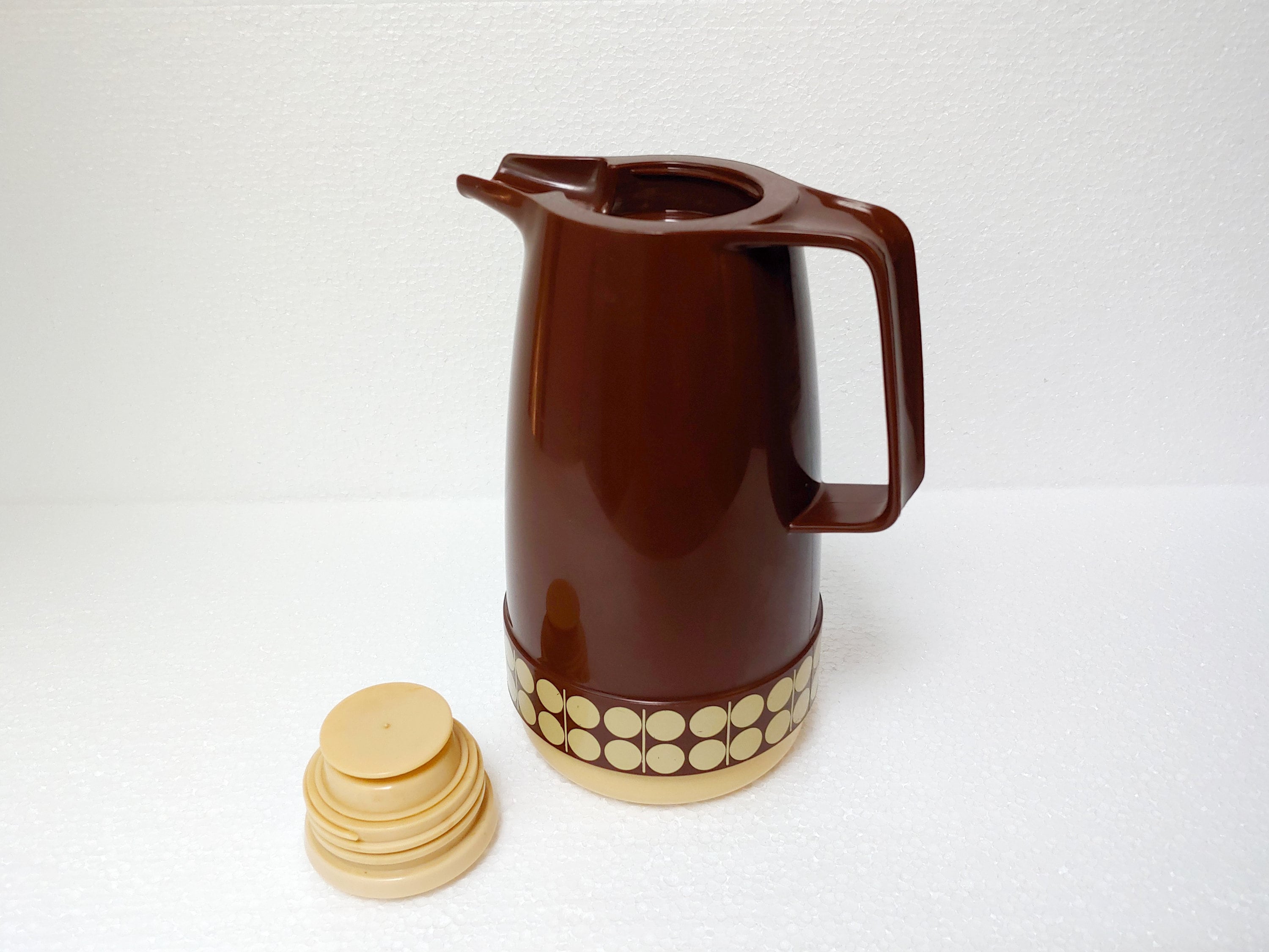 Space Age Design Vintage Brown Plastic Thermos Rotpunkt Flask Hot