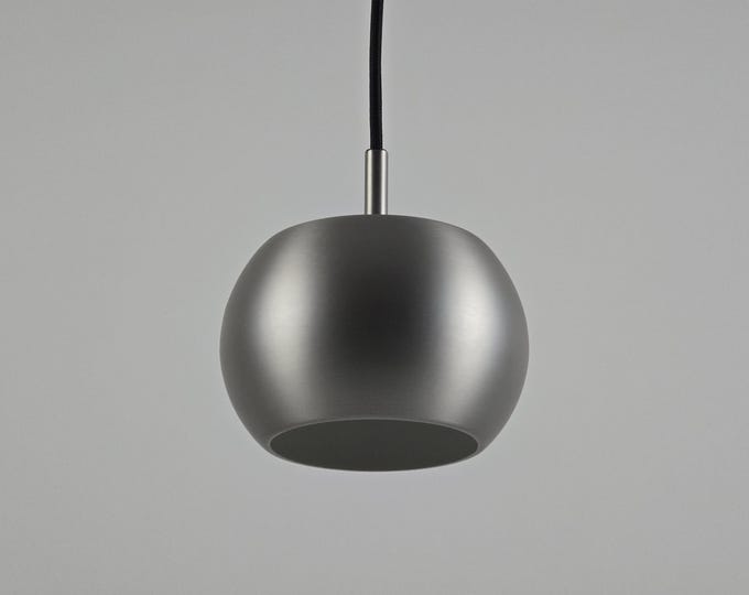 New In Box Danish Modern RANDSEN BF20 Brushed Aluminium Pendant Lamp By Benny Frandsen.