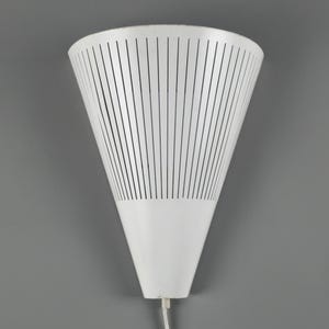 Vintage IKEA Klyka Wall Lamp, Postmodern White Conical Uplighter from 2000.