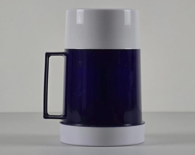 Space Age Design - Vintage THERMOS Vacuum Sealed Food Flask, Insulated Food Container - Hot Cold Thermal Carafe - England, 1970s.