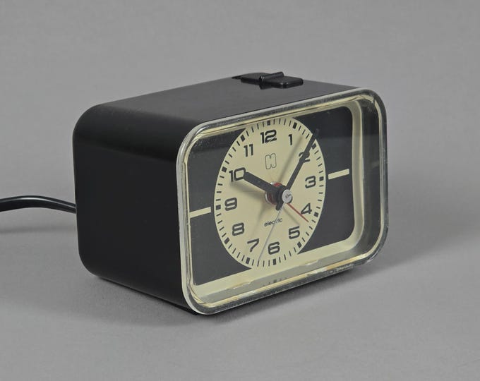Vintage 1970s Hema Electric Table Alarm Clock.