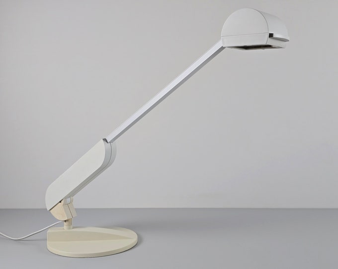 Postmodern Design - Vintage PHILIPS Type 13079 Dimmable Plastic Desk Lamp - Memphis Design Table Lamp - United Kingdom, 1980s.