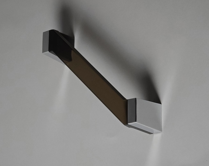 NOS vintage 1970s Allibert 'Europa' safety grip bar, brown-amber tinted acrylic.