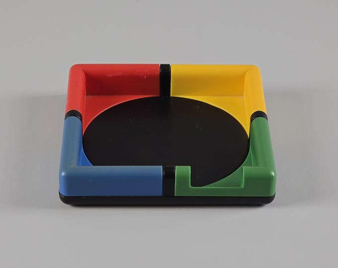 Vintage 1980s TT DESIGN Tino Desk Memo Note Paper Holder • Postmodern Memphis Design Desk Accessories.