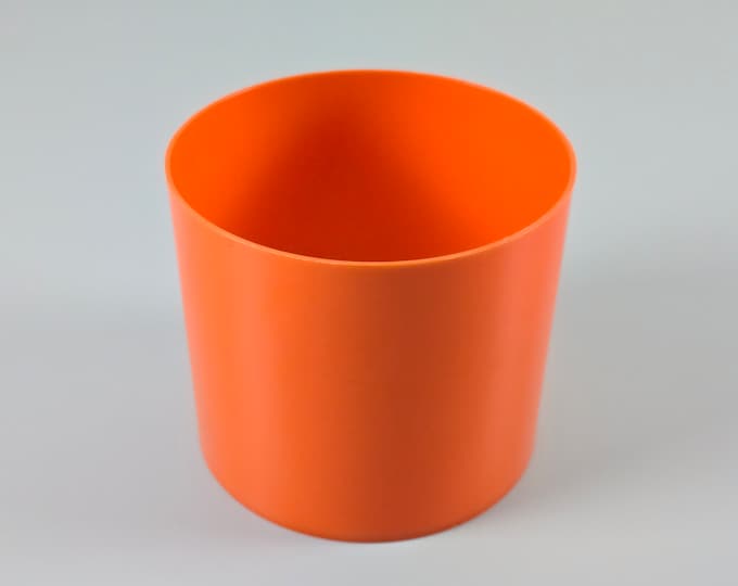 Space Age Design - Vintage ELHO Orange Plastic Pot, Plastic Planter - Vintage Home Decor - Holland, 1970s