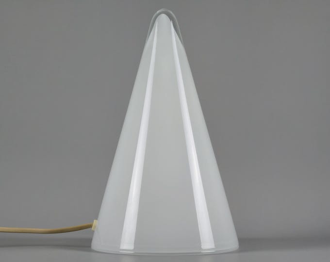 Vintage 1970s SCE Teepee Murano Glass Cone Table Lamp, Société Centrale d’Eclairage.